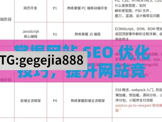 掌握网站 SEO 优化技巧，提升网站竞争力,掌握网站SEO优化技巧，提升搜索引擎排名