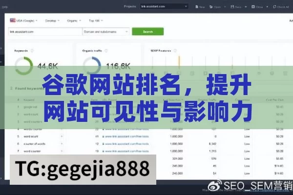 谷歌网站排名，提升网站可见性与影响力的关键,谷歌网站排名，制胜在线市场的秘诀
